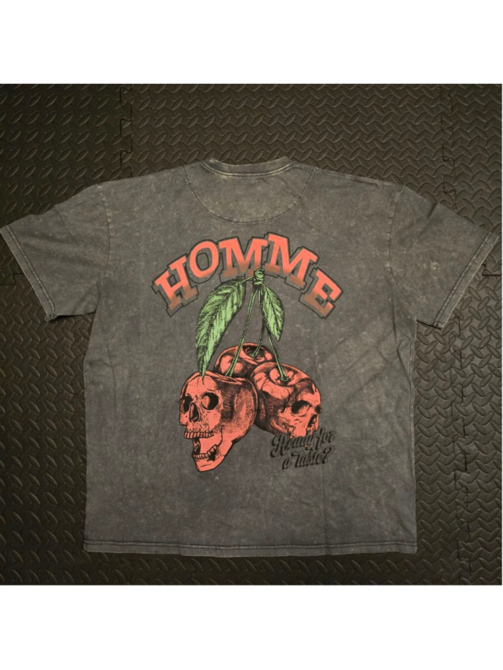 Men's boohooMAN Gray Skull Cherry Graphic Tee M